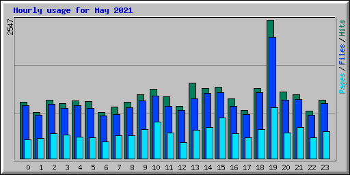 Hourly usage for May 2021