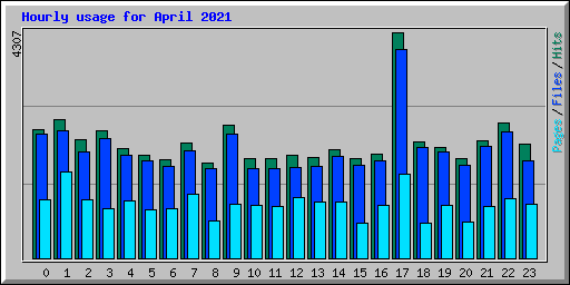 Hourly usage for April 2021