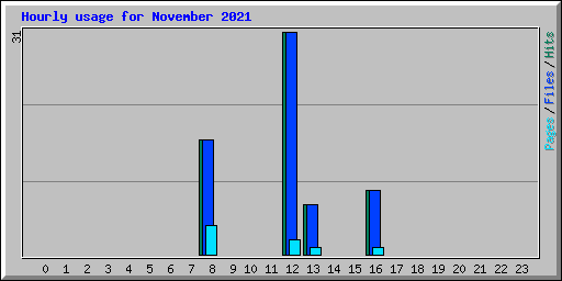Hourly usage for November 2021