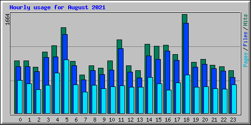 Hourly usage for August 2021