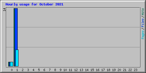 Hourly usage for October 2021