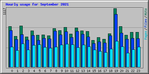 Hourly usage for September 2021