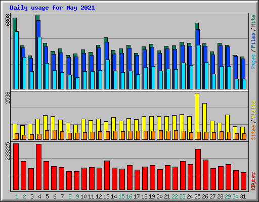 Daily usage for May 2021