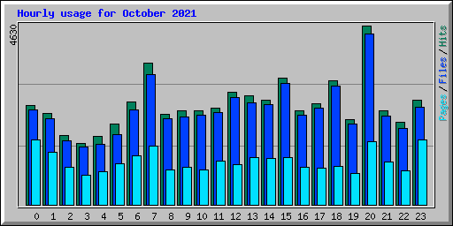 Hourly usage for October 2021