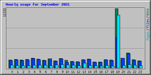 Hourly usage for September 2021