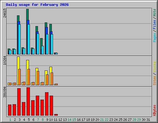 Daily usage for February 2026