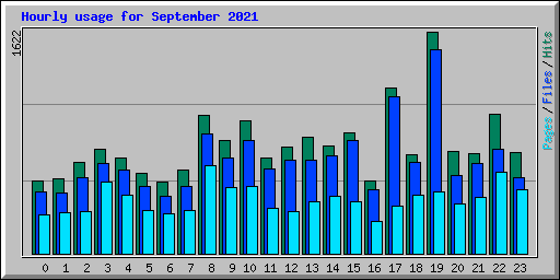 Hourly usage for September 2021