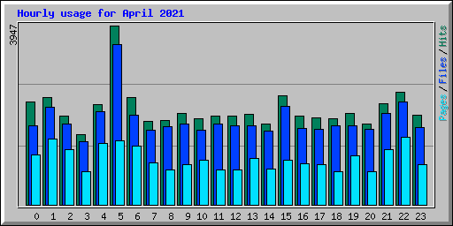 Hourly usage for April 2021