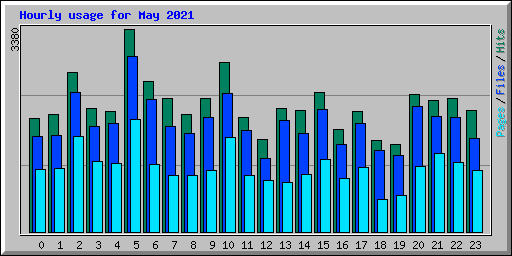 Hourly usage for May 2021